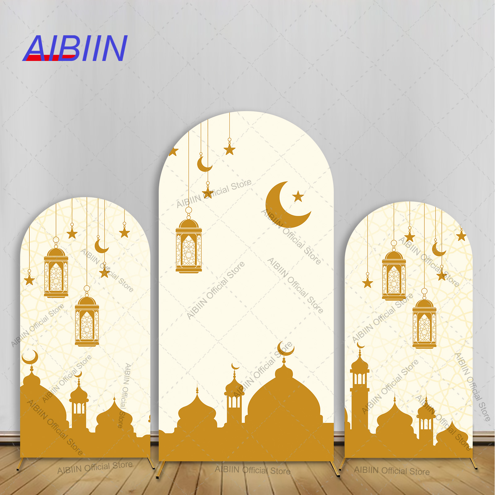 Photography Yellow - Eid Mubarak 라마단 아치 배경 커버