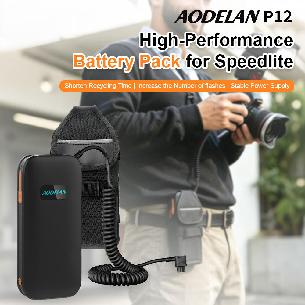 Speedlite Flash External - AODELAN 휴대용 외장 플래시 배터리 팩