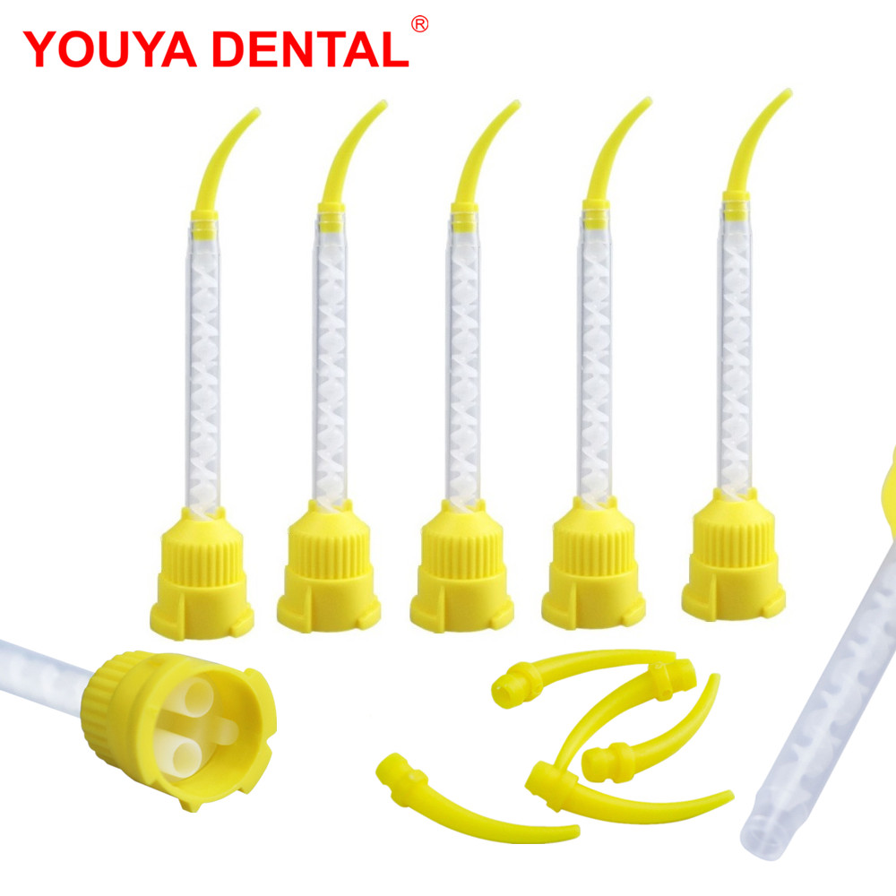 Photography Yellow - 50/100pcs 실리콘 치과 인상 재료 혼합