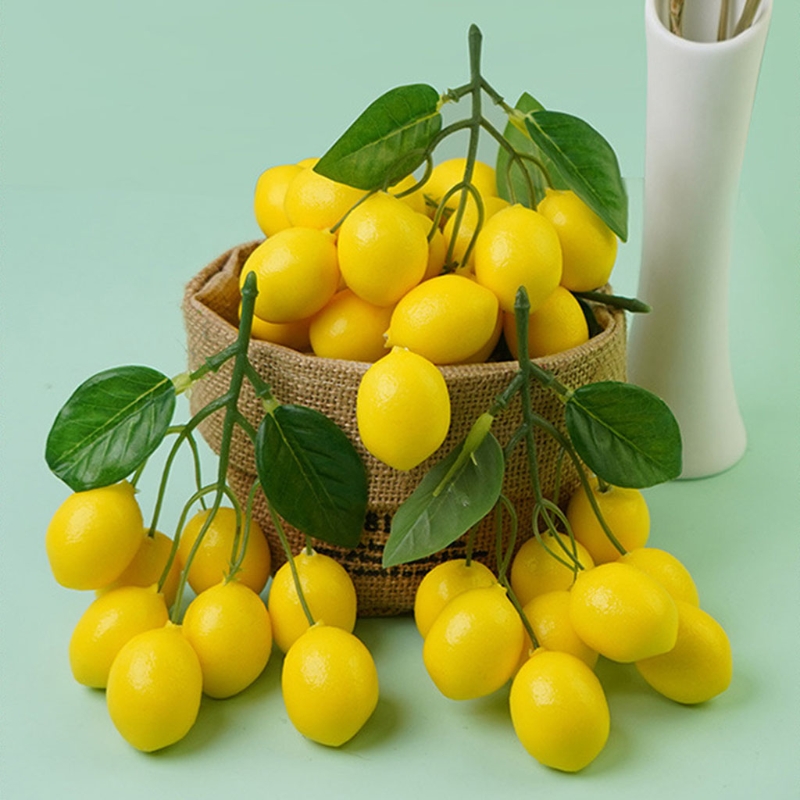 Photography Yellow - 인공 레몬 지점 시뮬레이션 과일 꼬치