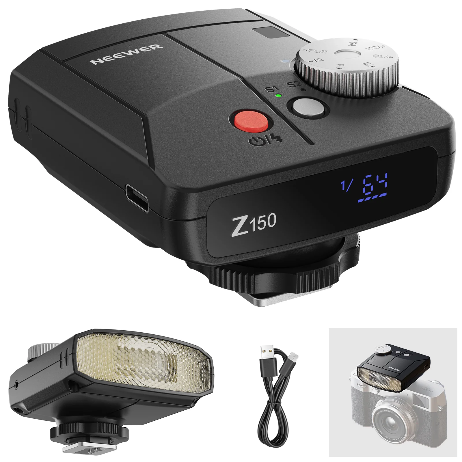 Speedlite Flash External - NEEWER Z150 미니 휴대용 스피드라이트 플래시