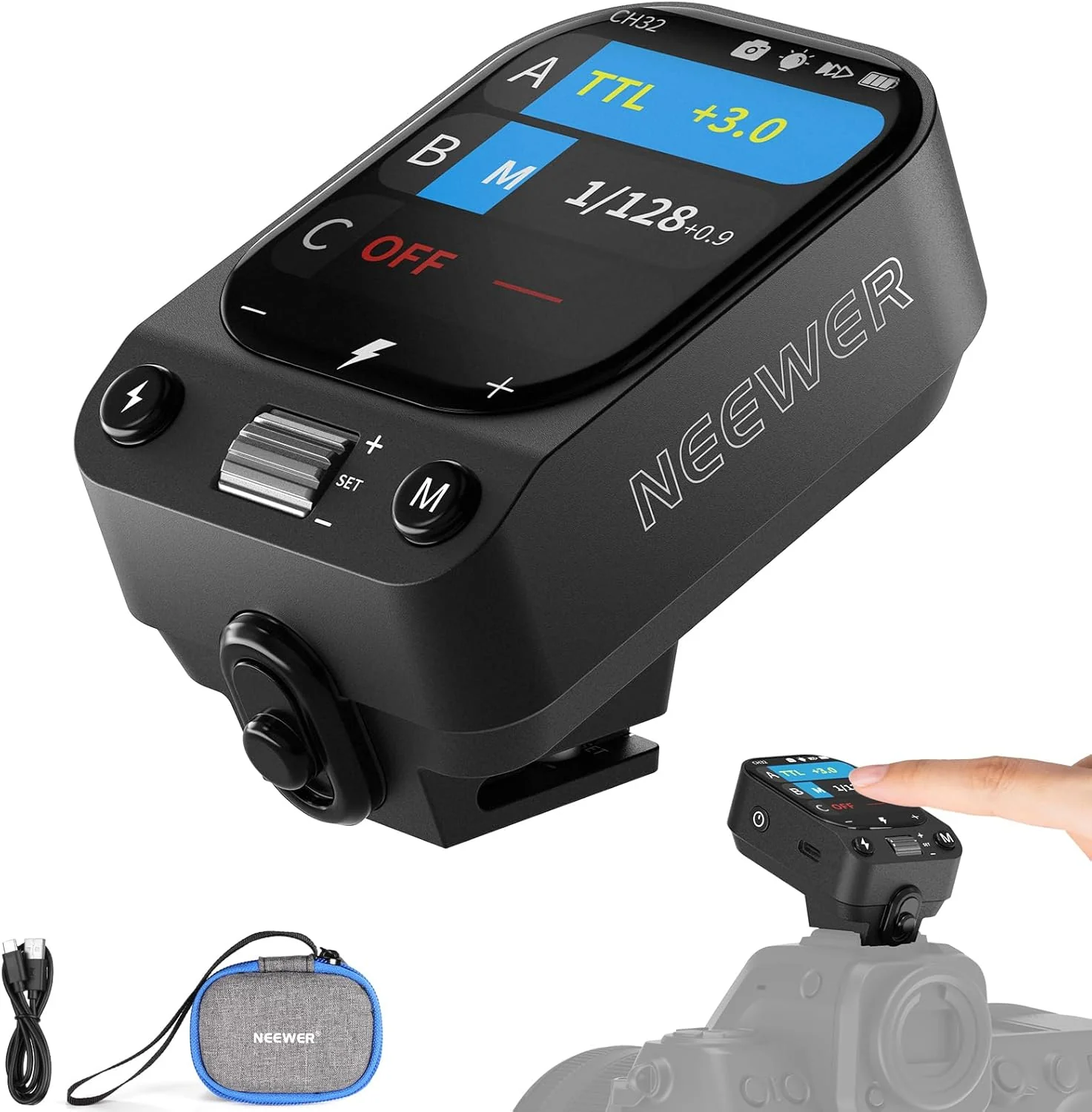Speedlite Flash External - NEEWER QZ TTL 무선 플래시 트리거