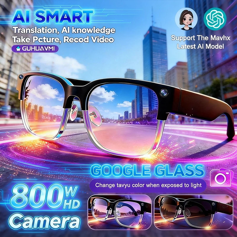 Photography With Ai - 2026년형 800만 화소 카메라 스마트 안경