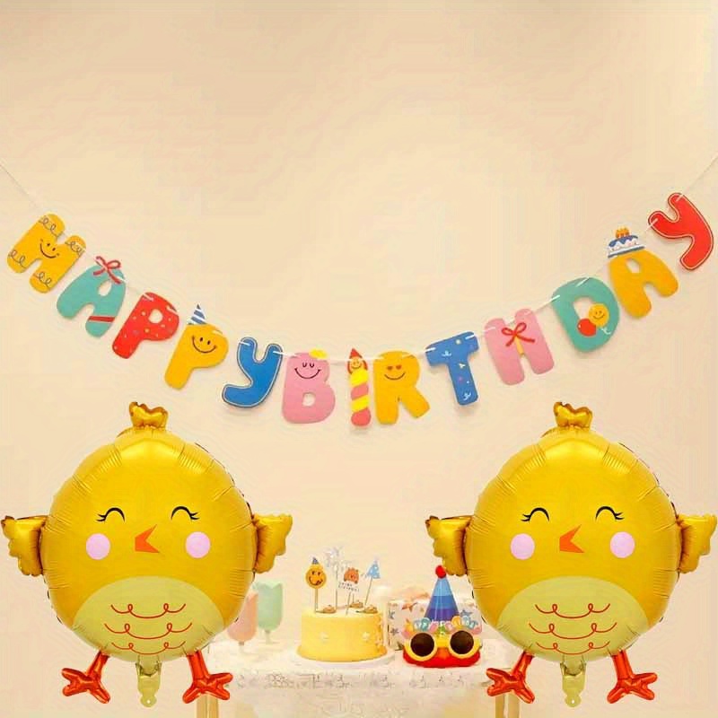 2pcs 22인치 노란색 해피 병아리 모양의 풍선 생일 - Photography Yellow 리뷰 및 가격