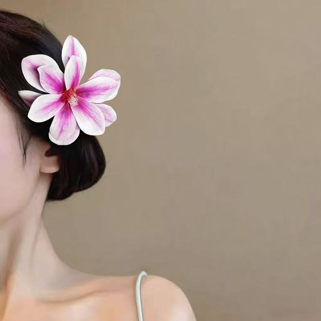 해변 휴가 스타일, 노란 꽃 머리핀, 여성 여행 사진, - Photography Yellow 리뷰 및 가격