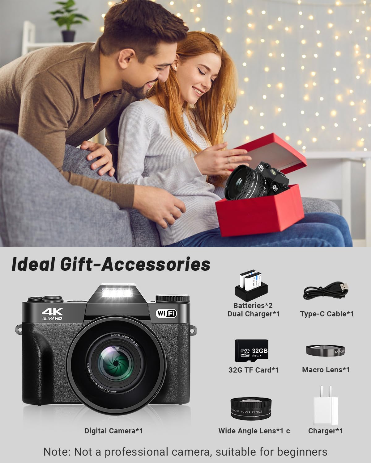 WiFi 기능이 있는 브이로그 및 사진 촬영용 디지털  - Photography Zoom 리뷰 및 가격