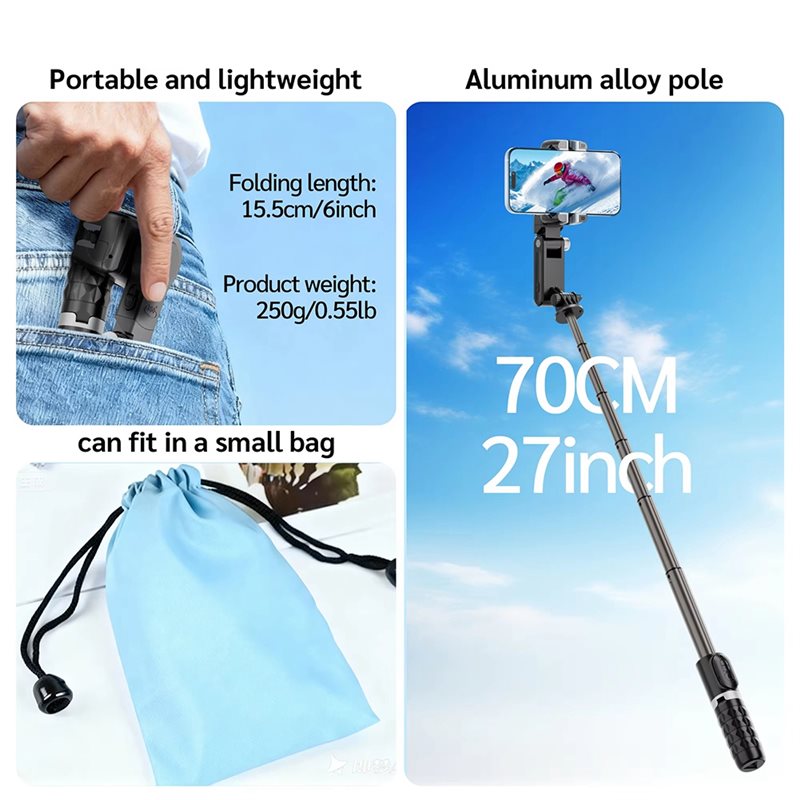 Q18 셀카봉 삼각대, 짐벌 스태빌라이저 및 조명 기능 - Camera Tripod Carbon 리뷰 및 가격