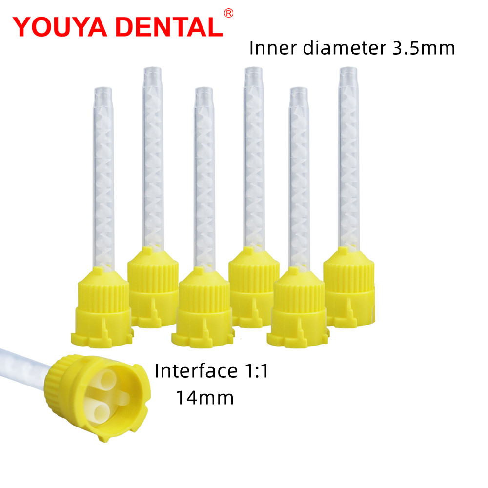 50/100pcs 실리콘 치과 인상 재료 혼합 팁 노란 - Photography Yellow 리뷰 및 가격