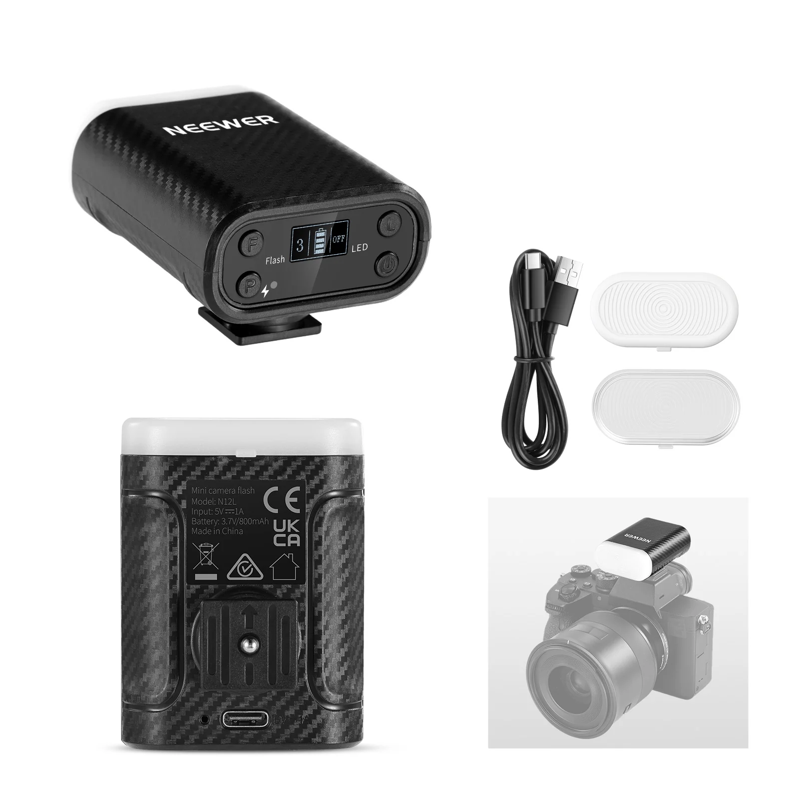 NEEWER N12L 미니 휴대용 스피드라이트 플래시  - Speedlite Flash External 리뷰 및 가격