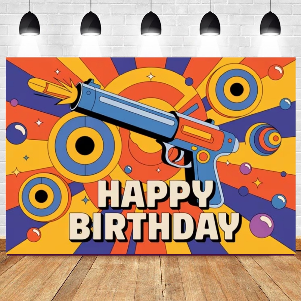 Nerf Gun 테마 생일 파티 장식 배경 다트 대회  - Photography Competition 리뷰 및 가격