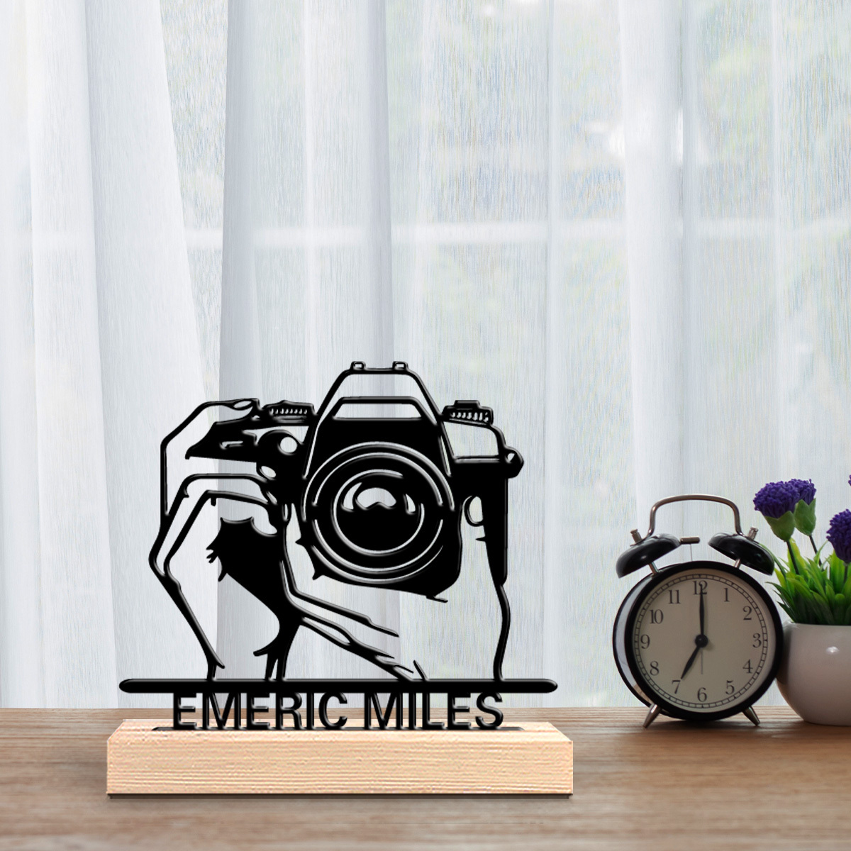 맞춤형 에믹 마일스 카메라 아트 - 이름이 새겨진 나무 - Photography Art 리뷰 및 가격