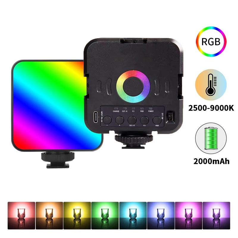 휴대용 미니 RGB 비디오 라이트 사진 촬영용 6500 - Hot Shoe Adapter 리뷰 및 가격