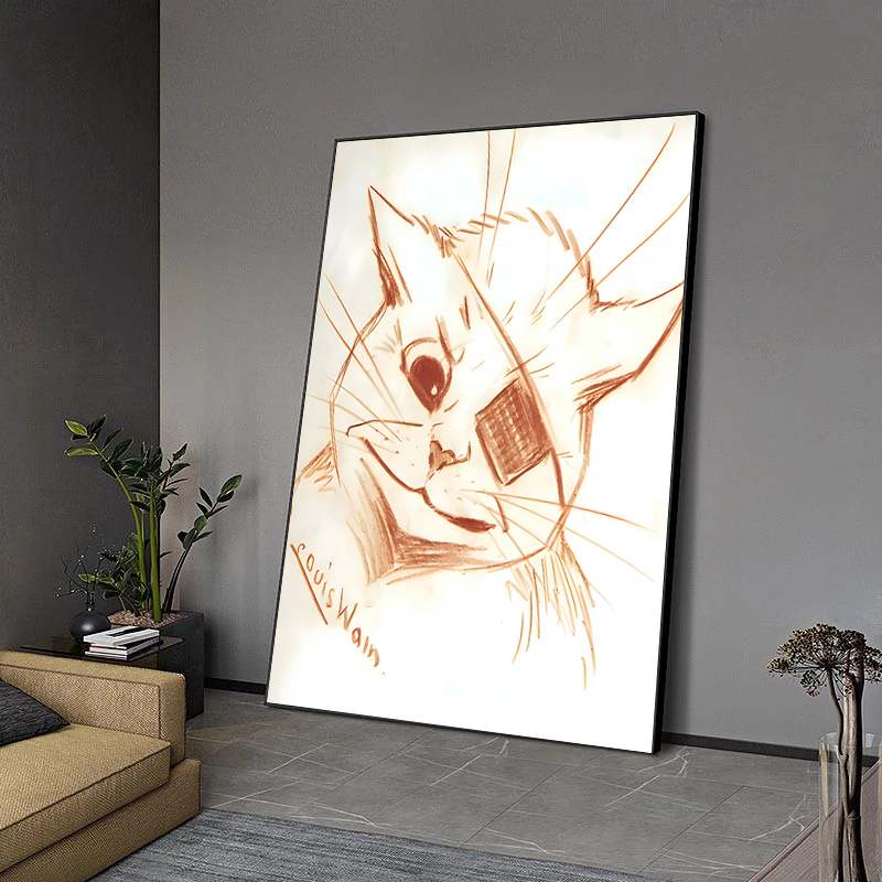 루이 웨인 일러스트 전시 포스터 인간화 고양이 아트 프 - Photography Art 리뷰 및 가격